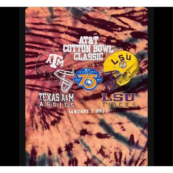 2011 Cotton Bowl Texas A&M vs. LSU Tie-Dye Tee - Picture 3 of 4